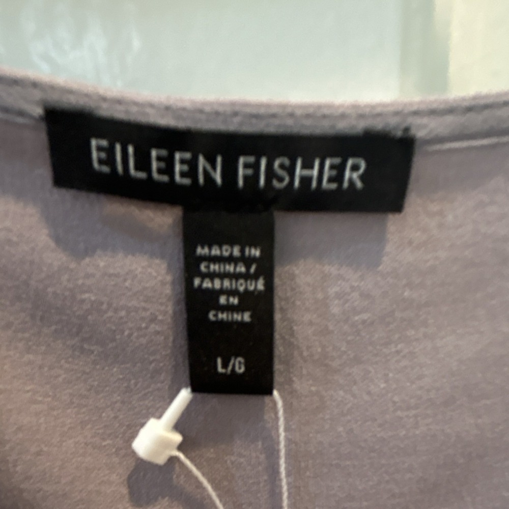 NWT Eileen Fisher Lavender Silk Square Neck Cami & Poncho Sleeveless/Long L/XL - Picture 3 of 11